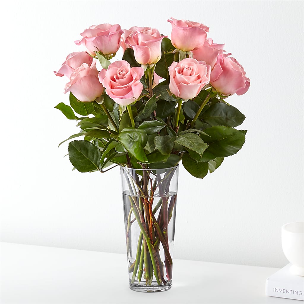 Long Stem Pink Rose Bouquet – TAYLOR'S MERCANTILE, Sewanee TN