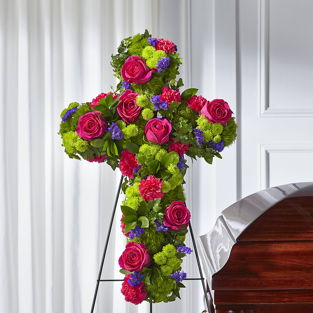 Tribute Rose Floral Cross – TAYLOR'S MERCANTILE, Sewanee TN