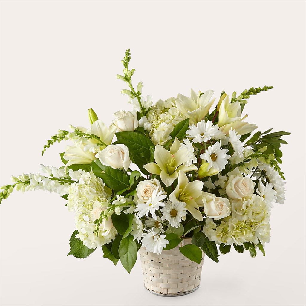 Ivory Elegance Floral Basket – TAYLOR'S MERCANTILE, Sewanee TN