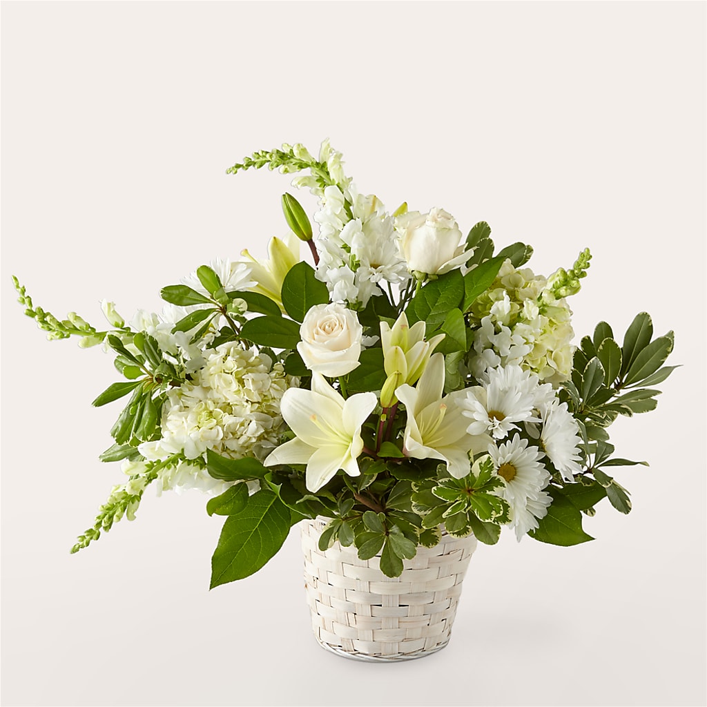 Ivory Elegance Floral Basket – TAYLOR'S MERCANTILE, Sewanee TN