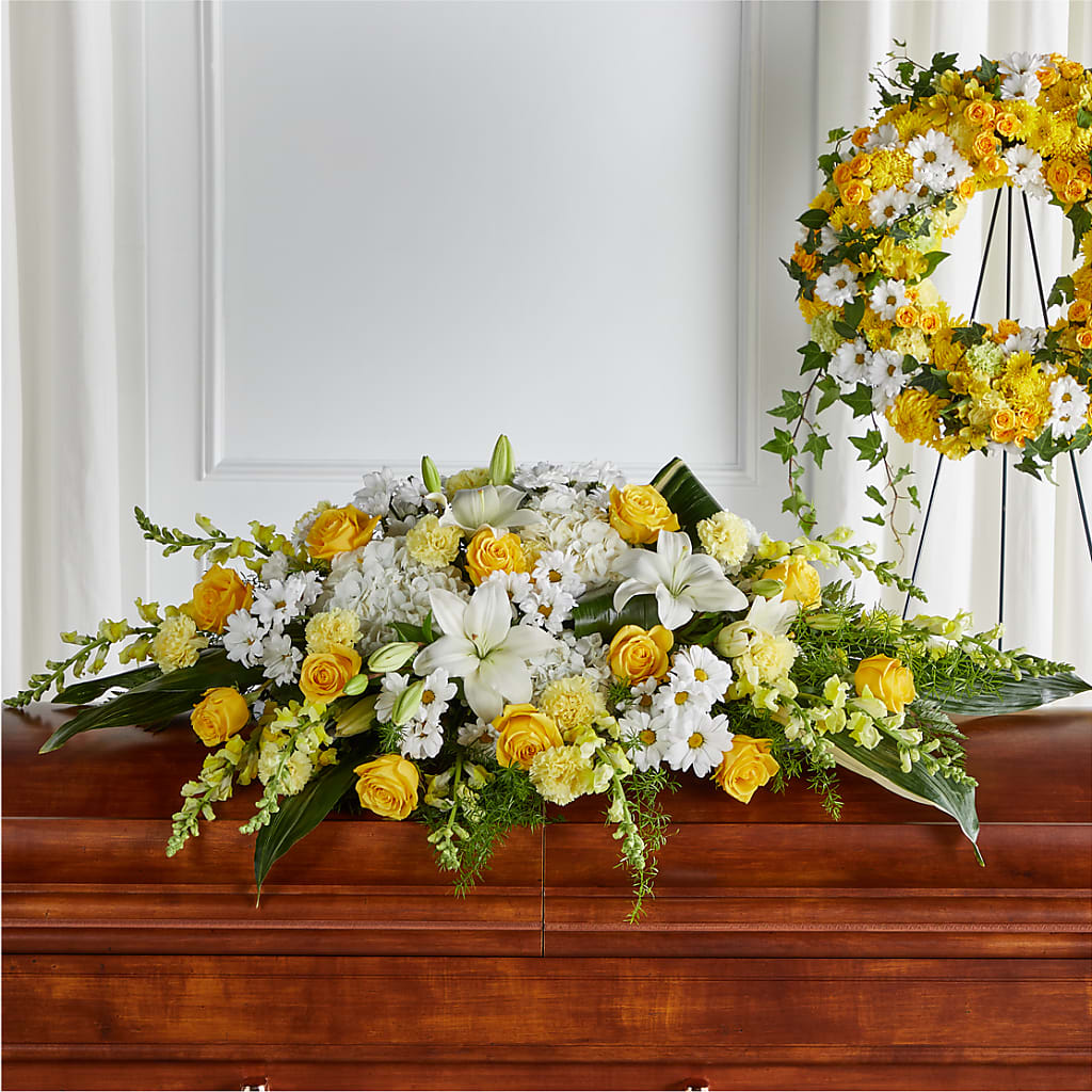 Golden Harmony Casket Spray – TAYLOR'S MERCANTILE, Sewanee TN