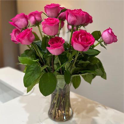 Long Stem Pink Rose Bouquet – TAYLOR'S MERCANTILE, Sewanee TN