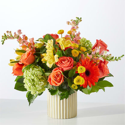 Autumn Sunshine Bouquet with Ivory Vase – TAYLOR'S MERCANTILE, Sewanee TN